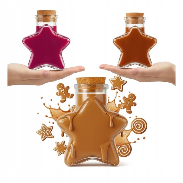 20x Star Bottles 150ml glaskrukke til likører, vin, juice