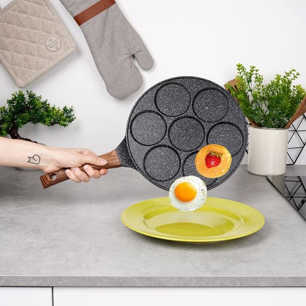 Äggpanna granit 7 hål BLACK&WOOD 26 cm