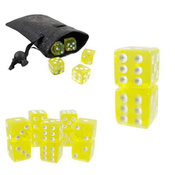 RPG Terninger Golden Ears Sekssidede D6 Terninger 1,6 cm