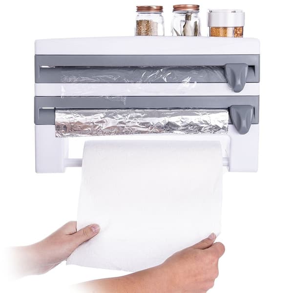 Dispenser til folie og køkkenruller 3 i 1