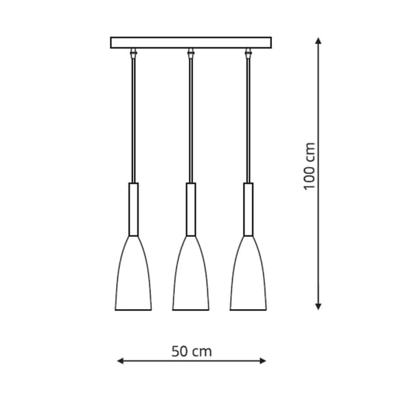HÆNGELAMPE SOLIN 3 E27 SORT LYS PRESTIGE LP-181/3L BK