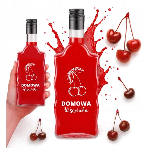 10x Wave-flaskor 500ml tryckta hemgjorda körsbärsvodkalikör alkohol