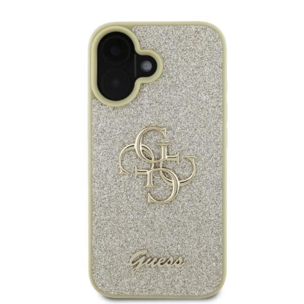 Guess Fixed Glitter Big 4G - iPhone 16-skal (guld)