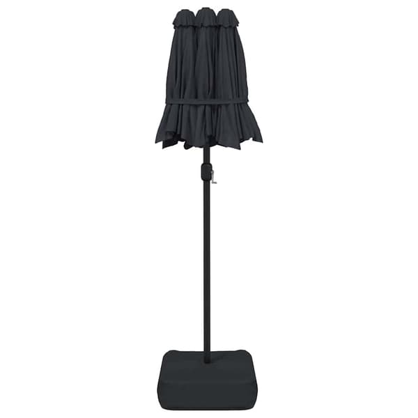 vidaXL dobbelt haveparasol sort 316x240 cm