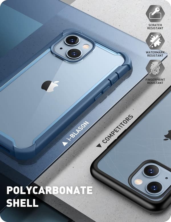COMPONENT ETUI TIL APPLE IPHONE 14 PLUS 6,7" BLÅ RAMME FORAN/BAGSIDEN A2886