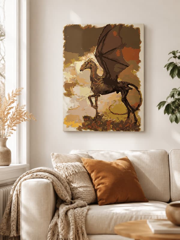 Testrale Harry Potter målning med siffror 40x50 cm