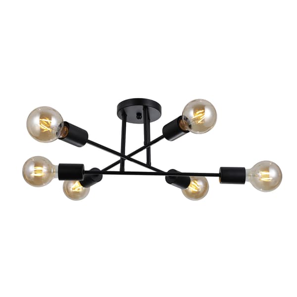 Loftlampe Formio 6 E27 Matsort Italux PND-4052-6-BL