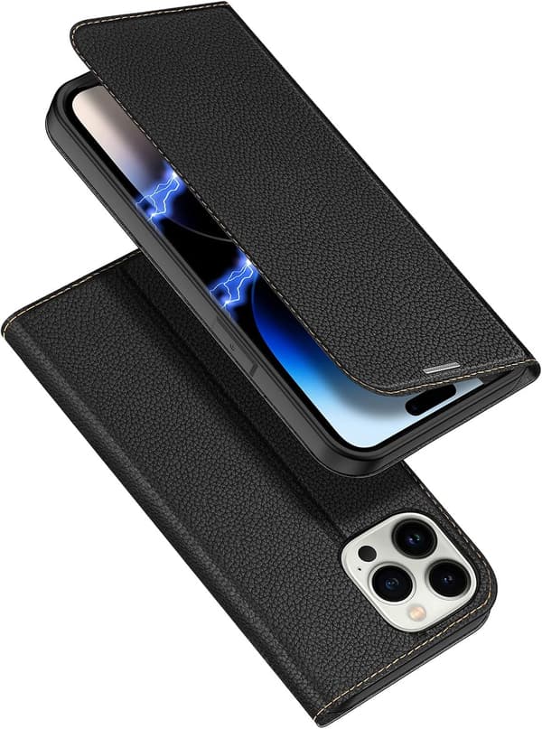 SORT LUKKET ETUI TIL IPHONE 14 PRO MAX 6,7'
