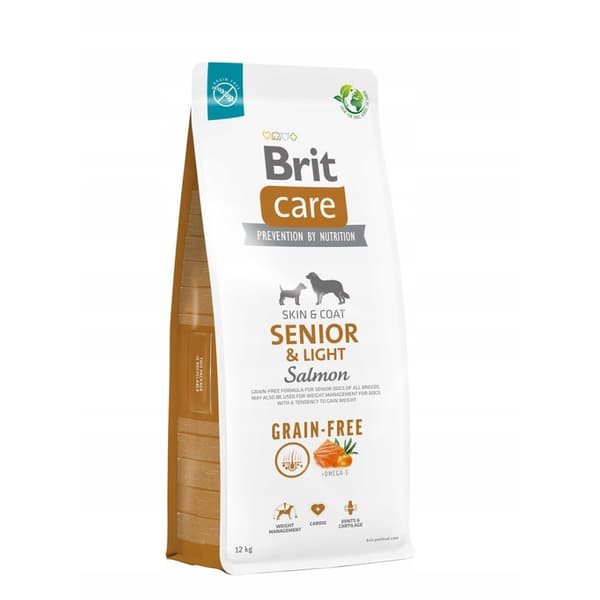Brit Care Hundefoder Kornfrit Senior & Light Laks 12 kg