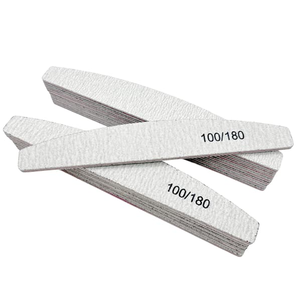 Halvmånebåtsnagelfil 100/180 100 st dubbelsidig