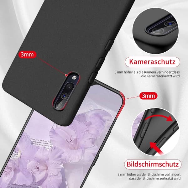 SORT SILIKONEETUIS TIL SAMSUNG GALAXY A50