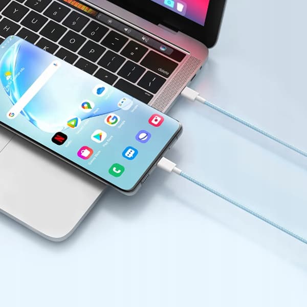 CO2-LADDNINGSKABEL USB-C SNABBLADDNING USB TYP C FÖR IPHONE 15 16 1M VIT