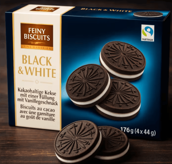 Feiny Biscuits Svartvita kakor 176 g