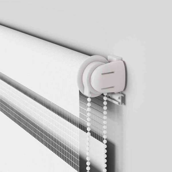 vidaXL zebrarullegardin, hvid, stofbredde 80,9 cm, polyester