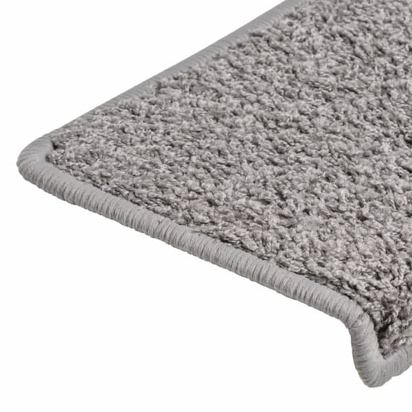vidaXL Trappmattor 15 st 65x21x4 cm grå rektangulära kanter