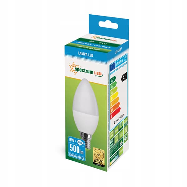 SPECTRUM LJUS E27 LED 6W CW 230V KALL