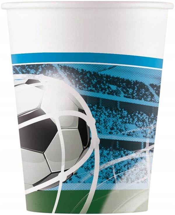 Jalkapallopaperimukit 200ml 8 kpl