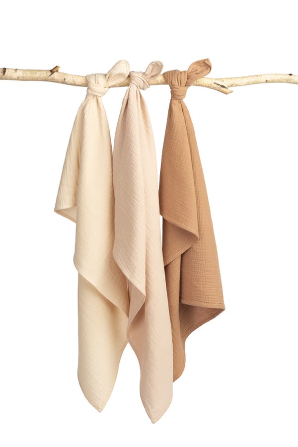MUSLINBLÖJA, ENFÄRG, BRUN (Förpackning - 3 st)