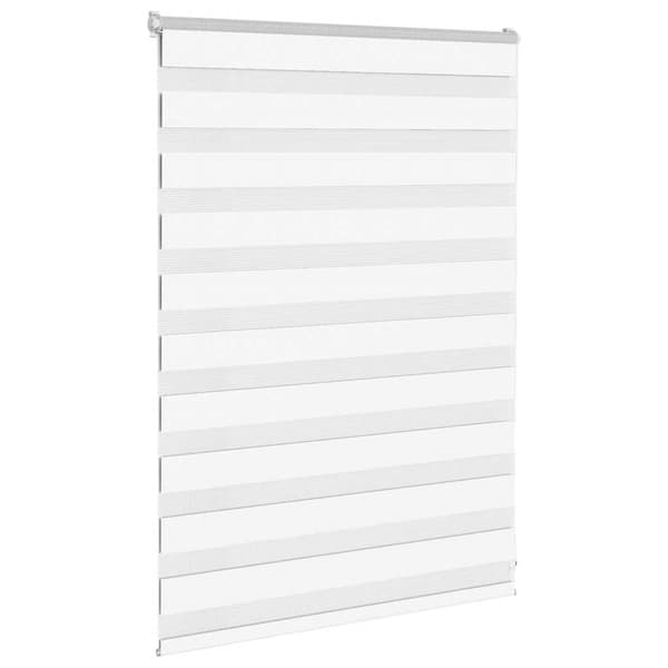vidaXL Zebrarullgardin, vit, tygbredd 90,9 cm, polyester