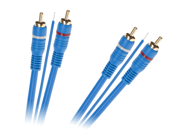 Kabel 2 x RCA - 2 x RCA + skärmad ledare 5m