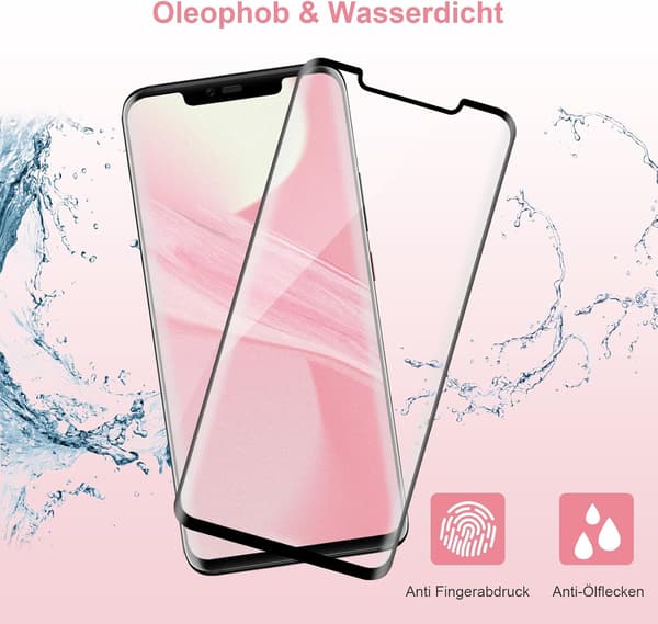 2x Härdat glas för Huawei Mate 20 Pro. Högt skydd, hållbart och solidt.