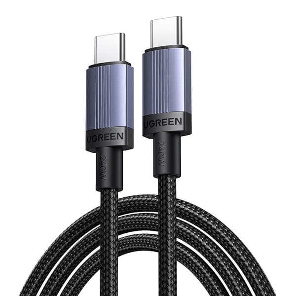 Ugreen L528 USB-C till USB-C-kabel, 100W, 1m (grå)