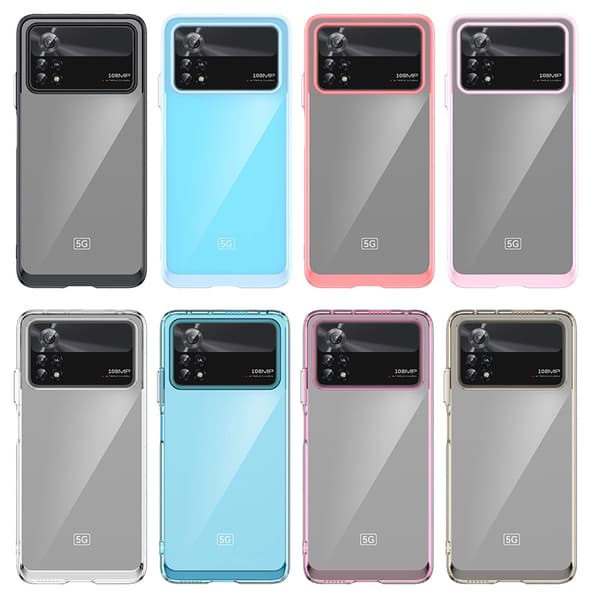 Outer Space-cover til Xiaomi Poco X4 Pro 5G med fleksibel ramme, blå