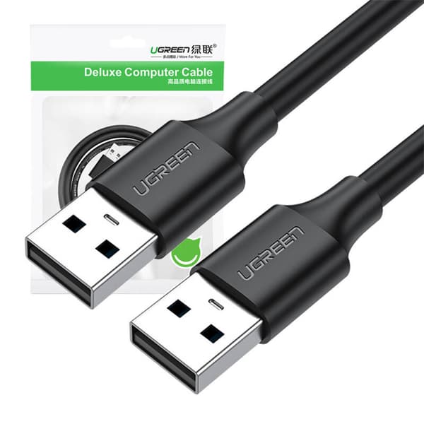 USB 2.0 M-M UGREEN US102 kabel, 0,5m (sort)