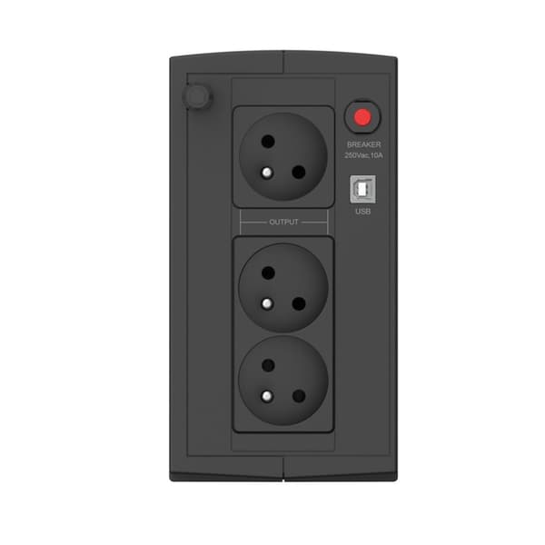 Ever DUO 850 PL AVR USB UPS, 0,85 kVA, sort