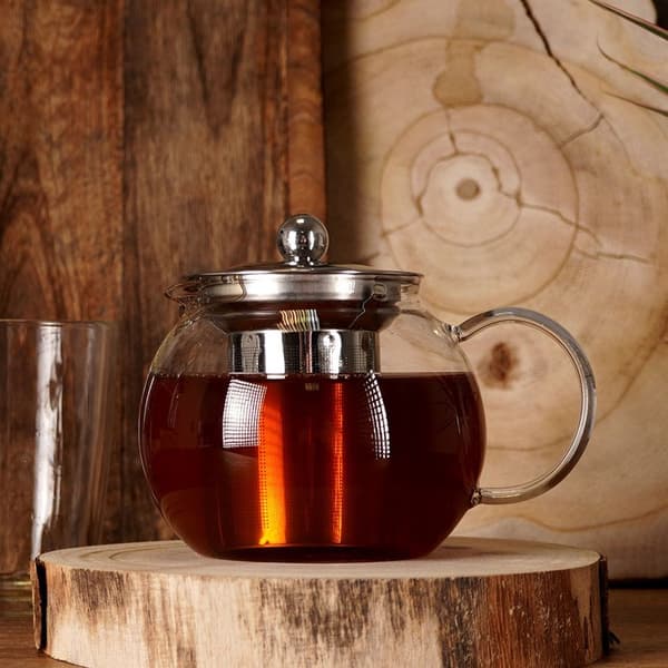värmetålig glastekanna med teinfuser 800 ml
