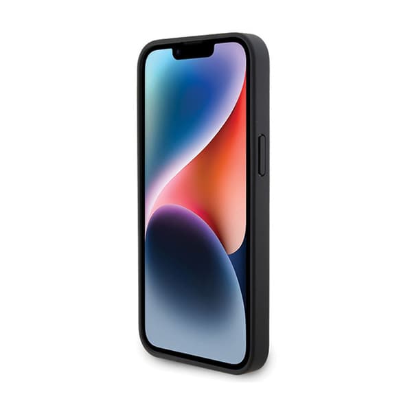 BMW Læder Carbon Blue Line - iPhone 15 Pro Max Etui (Sort)