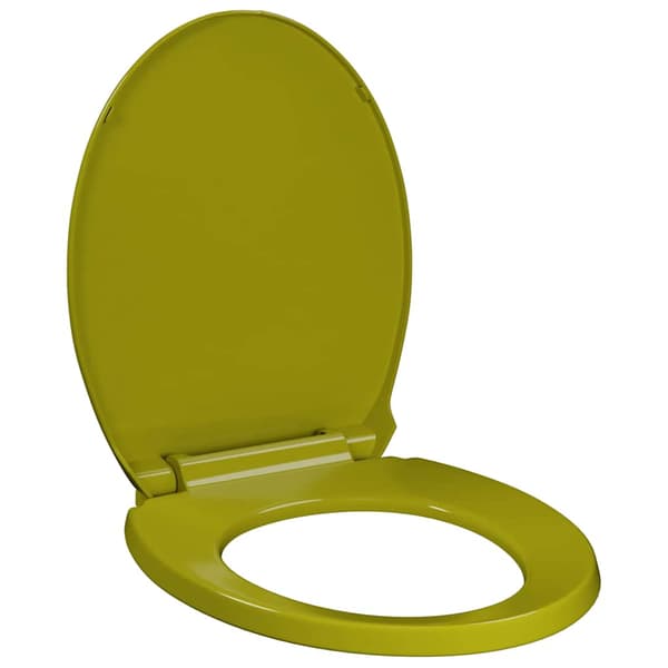 vidaXL Soft Close toiletsæde, grøn, oval