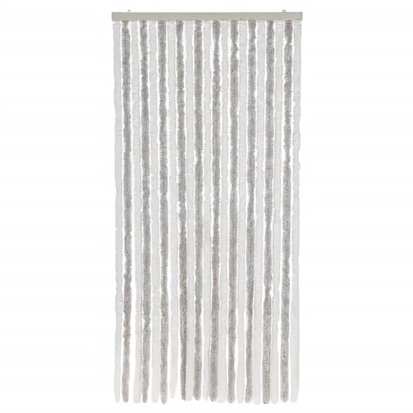 vidaXL Flugnät ljusgrå och vit 90x220 cm chenille