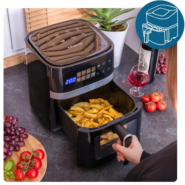 Airfryer 6L/1600W Touchpanel 8 Programmer
