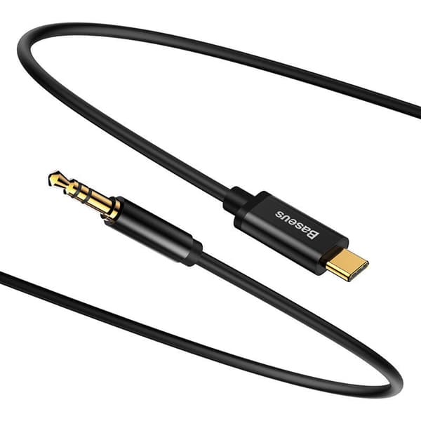 Baseus Yiven USB-C til 3,5 mm mini-jack lydkabel 1,2 m (sort)