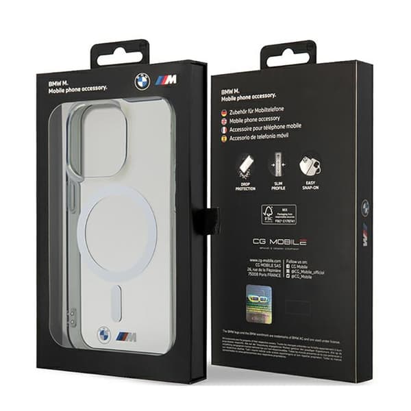 BMW Silver Ring MagSafe - iPhone 14 Pro -kotelo (kirkas)
