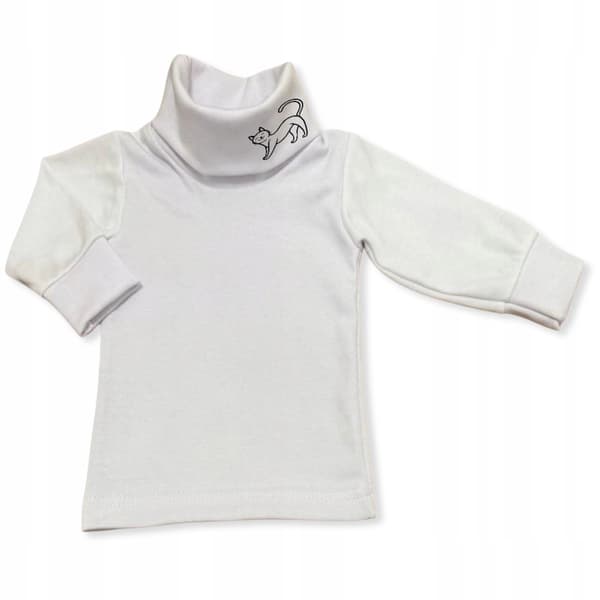 Barn TURTLENECK 110 SWEATSHIRT Barn T-SHIRT med tryck VIT