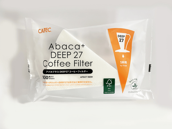 Papirfiltre til kaffe Cafec Deep 27 Abaca+ 100 stk