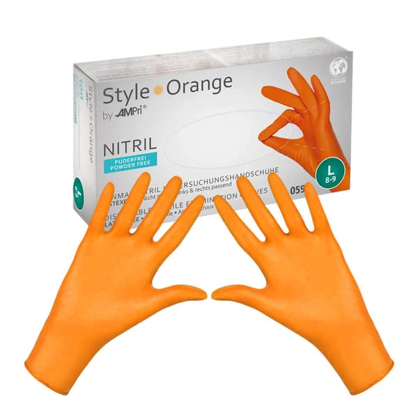 Ampri Style oranssit nitriilikäsineet L 100 kpl