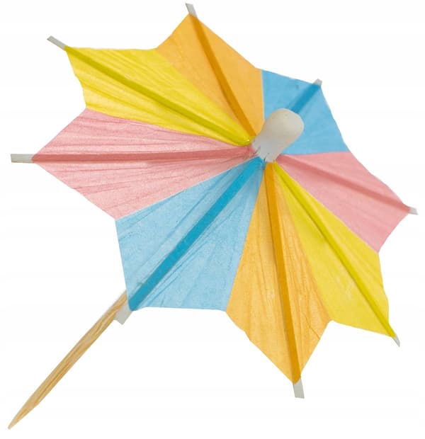 Färgglada Pappersparaplyer 10 cm 12 st
