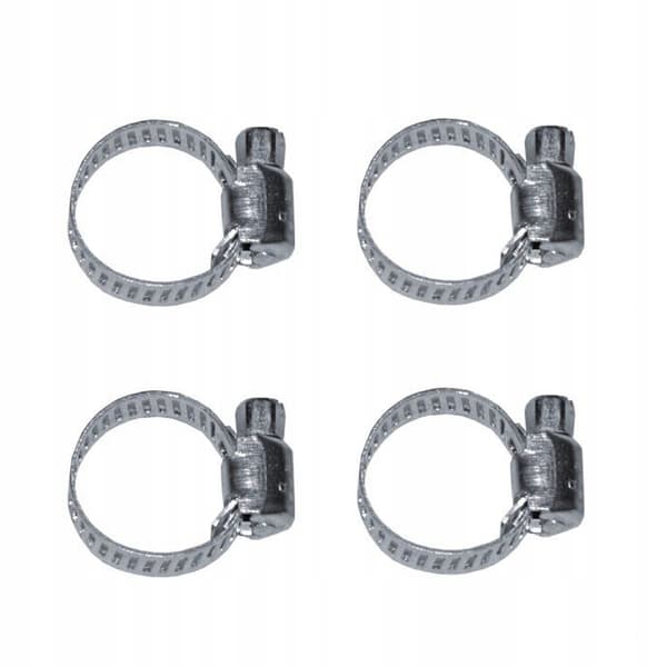 Justerbara slangklämmor i stål 11-19 mm 4 st