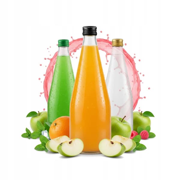 5x Dråbeflasker 700ML til juice, tinktur, vodka, glasflasker til sirup