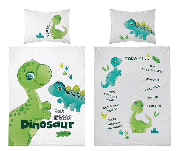 Baby sengetøjssæt 90x120 Dino COTTON
