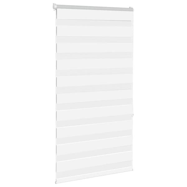 vidaXL Zebrarullgardin, vit, tygbredd 75,9 cm, polyester
