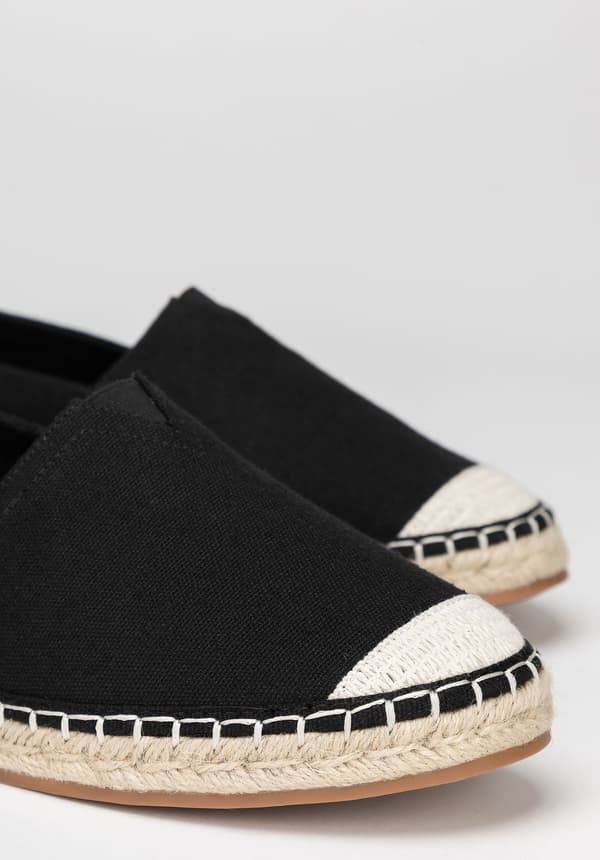 Wittchen Men's Espadrilles with Braided Toe Black, Black Textile Material