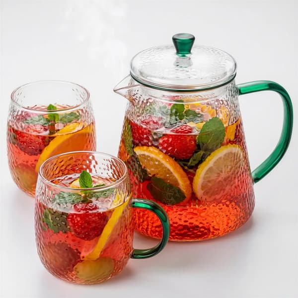 GLASKANDE 1L TEINKANDE med filter 2 glas transparent