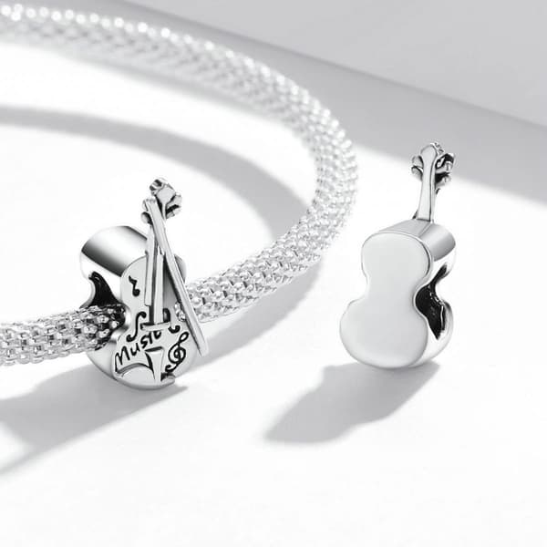 Fiol för musiker silverberlock pärlor silver 925