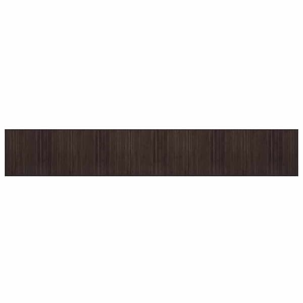 vidaXL Rektangulär matta, mörkbrun, 80x1000 cm, bambu