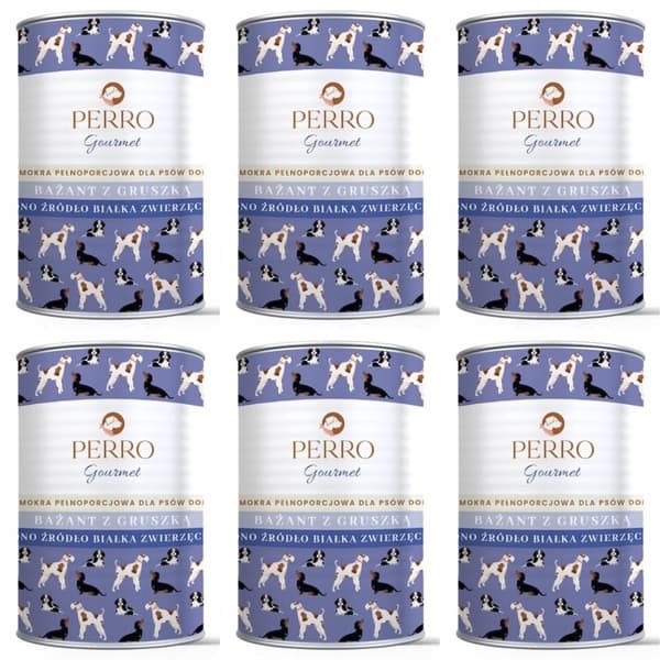 PERRO Gourmet Fasan med Pære vådfoder til hunde 6 x 400 g