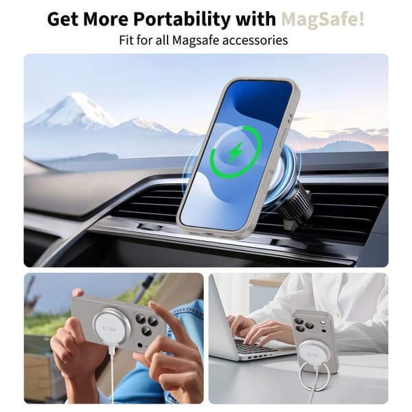 Tech-Protect Silikone MagSafe-cover til iPhone 17 Pro - Grå